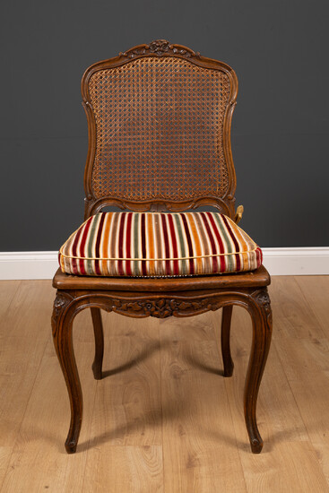 A French walnut side chair