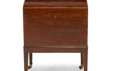 A George III mahogany cellarette on stand, Late 18th
