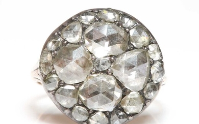 A Georgian diamond cluster ring