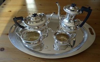 A Good Edwardian 6-piece Tea Service - .925 silver - Mappin & Webb, Sheffield- England - 1903