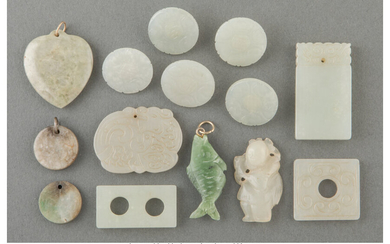 A Group of Fourteen Small Chinese Jade Articles