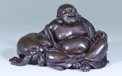 A Japanese Bronze Figure of Pu Tai, 19th Century...