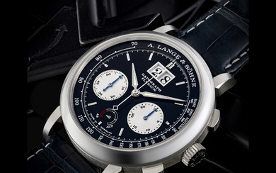 A. LANGE & SÖHNE. A PLATINUM FLYBACK CHRONOGRAPH WRISTWATCH WITH LARGE DATE AND POWER RESERVE INDICATOR DATOGRAPH UP/DOWN MODEL, REF. 405.035