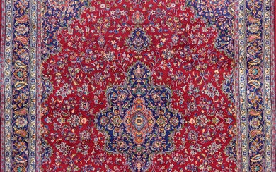 A Persian Hand Knotted Mashad Carpet, 382 X 283