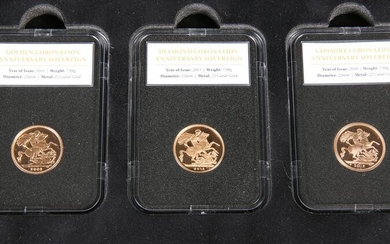 A SET OF THREE LIMITED EDITION PROOF SOVEREIGNS, "THE