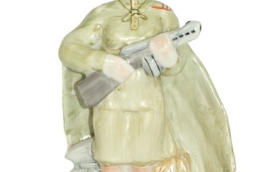 A Soviet Porcelain WWII Figurine Lady with Rifle