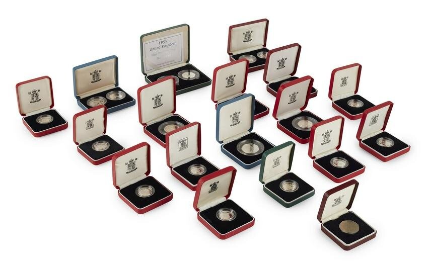 A collection of modern Royal Mint silver proof coins