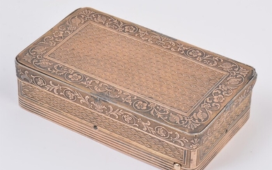 A continental silver gilt coloured musical box