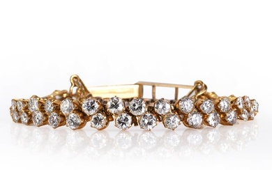 A double row diamond bracelet