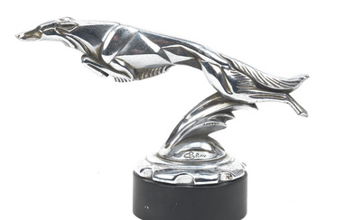 A fine Art Deco 'Leaping Greyhound' mascot for Automobiles Lorraine-Dietrich,...