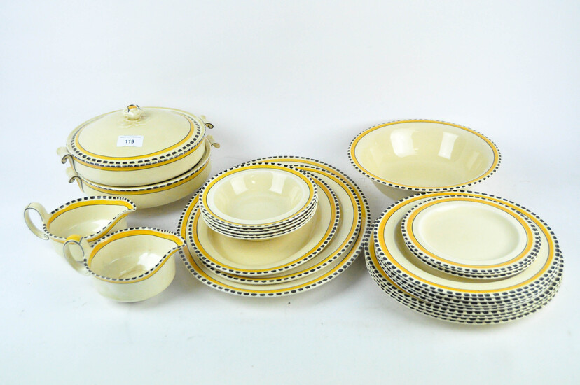 A mid-century Gray's pottery dinner service designed by Susie Cooper