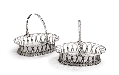 A pair of George III silver baskets, Thomas Heming, London, 1767