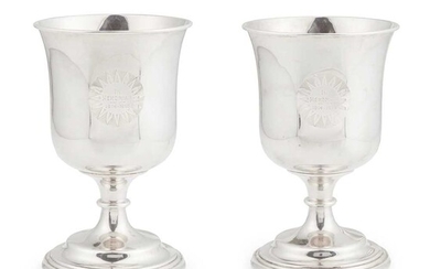 A pair of communion chalices