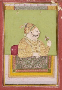 A portrait of Raja Madho Singhji at...