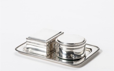 A set of two Dutch silver biscuit boxes...
