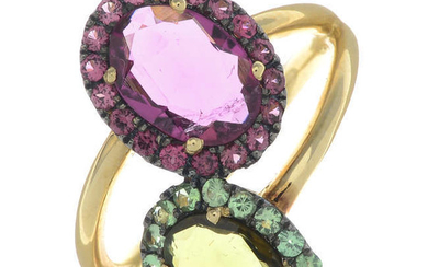 A gem-set 'You and Me' ring.
