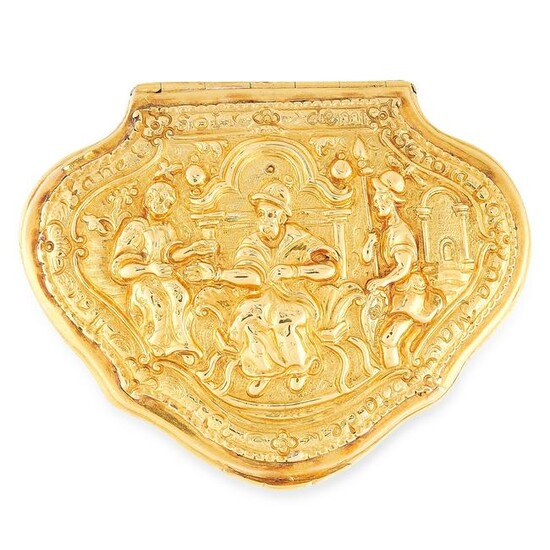 ANTIQUE GOLD REGIMENTAL SNUFF BOX, CIRCA 1750 in 18ct
