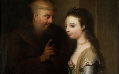 ANTONIO CARNICERO'S CIRCLE (end of the 20th century) "Friar admonishing a young girl"