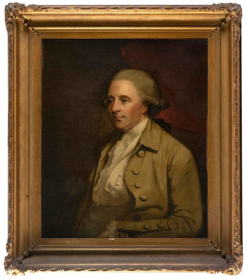 ATTRIBUTED TO GILBERT STUART, Massachusetts/Rhode Island/England, 1755-1828, Portrait of an English gentleman., Oil on canvas, 30" x...