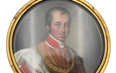 Adalbert Suchy, 1783 - 1849, miniature portrait of
