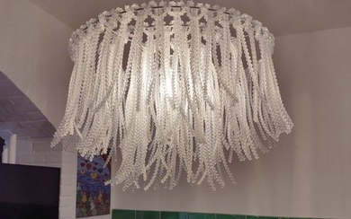 Adriana Lohmann Living design - Hanging lamp - ICEBERG LIGHT - PVC pipes