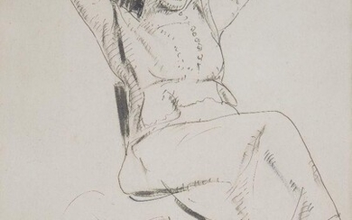 Alfred Wolmark, British/Polish 1877–1961- Seated Woman, 1922; pen and ink on paper, signed and dated lower left 'Wolmark 1922', 38 x 28 cm (ARR) Provenance: Boundary Gallery, London Note: with thanks to Agi Katz for her assistance with the...