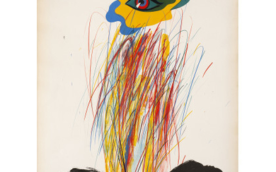 Allen Jones ( Southampton 1937 ) , "Head" 1967 color lithograph cm 75.5x55.5 Signed and dated 67 lower right and numbered 64/75