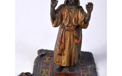 Am Austrian Cold Painted Bronze figure of an Arab Man standi...