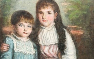 American School, Portrait of Two Girls