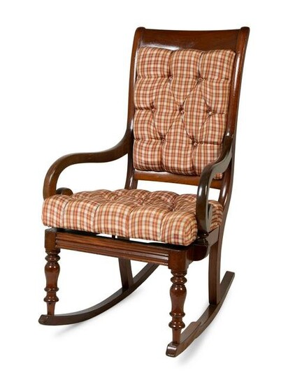 An American Empire Style Mahogany Rocking Chair