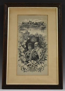 An Edwardian Royal Commemorative silk Stevengraph