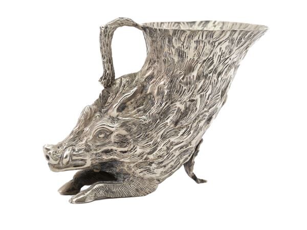 An animalier silver plated cup, about Seventies (1922-2017), Gabriella Crespi (1922 - 2017)