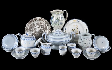 An assortment of mostly Staffordshire and South Yorkshire pearlware