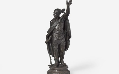 An bronzed zinc allegorical figure of America, Cornelius & Baker, Philadelphia, PA, circa 1855