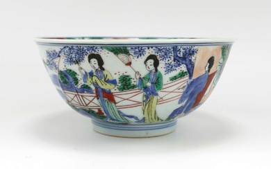 An early Kangxi wucai bowl in transitional style