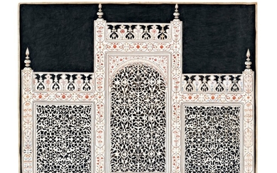 An elevation of the north side of the marble screen surrounding the cenotaphs in the Taj Mahal, Company School, Agra, circa 1810-20