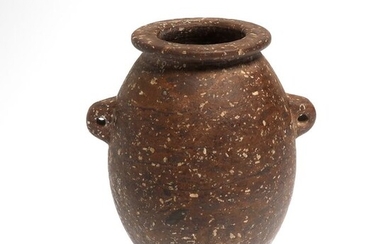 Ancient Egyptian Breccia Jar Vessel