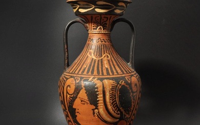 Ancient Greek, Magna Graecia Ceramic Apulian Red-Figure Amphora with TL test - 38 cm