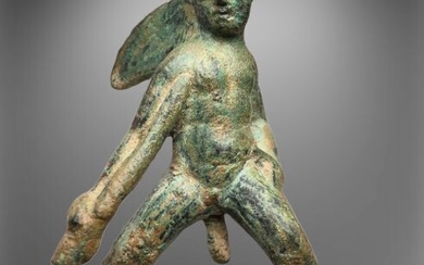 Ancient Roman Bronze Figure of the God Eros (Cupido)
