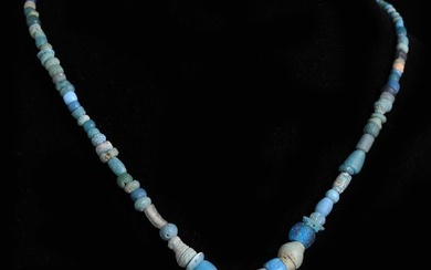 Ancient Roman Glass Blue Beaded Necklace (No Reserve Price)
