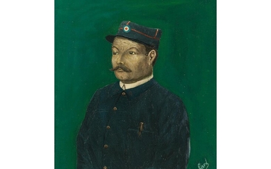 André Bauchant, 1873 Château-Renault – 1958 Montoire-sur-le-Loir, Der Briefträger, 1925