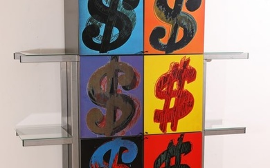 Andy Warhol, hb Collection, limited Shelf Cabinet Motif U. S. Dollar Sign 1982
