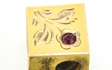 Antique 19th C 10 KT Gold Necklace Slide