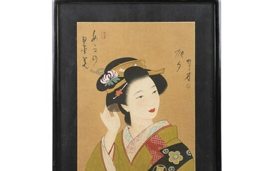 Antique Japanese Woodblock on Paper