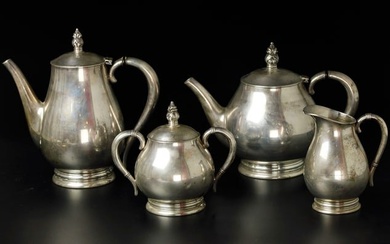 Antique Royal Danish U.S.A. International sterling silver tea/coffee set, four pieces, marked "Royal