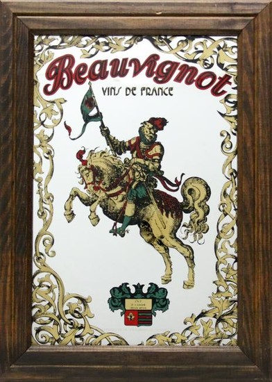 Antiques, Beauvignot - Man on Horse, Paint on Mirror