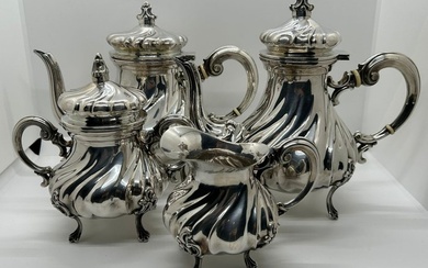 Argenteria Perruggia & C. - Coffee and tea service (4) - .800 silver