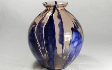 Art Deco Kralik Bambus Glass Vase