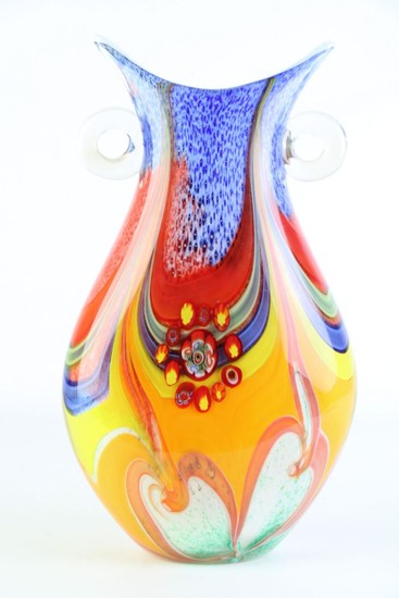 Art Glass Vase In the Murano Style H: 34cm