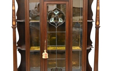 Art Nouveau Mahogany Curio Cabinet